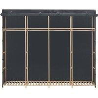 Berkfield Home Wardrobe Grey 200x40x170 cm Fabric | Size: 200 x 40 x 170 cm