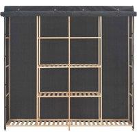 Berkfield Home Wardrobe Grey 173x40x170 cm Fabric | Size: 173 x 40 x 170 cm
