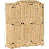 Berkfield Home Wardrobe Corona 151.5x52x186 cm Solid Wood Pine in Brown
