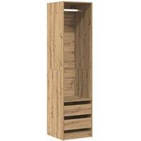 Berkfield Home Wardrobe Artisan Oak 50x50x200 cm Engineered Wood in Brown | Size: 50 x 50 x 200 cm