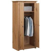 Berkfield Home Wardrobe 80x50x171.5 cm Solid Pine Panama Range in Brown