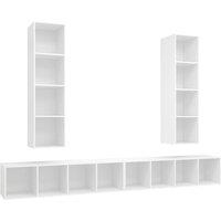Berkfield Home Wall-mounted TV Cabinets 4 pcs White Engineered Wood