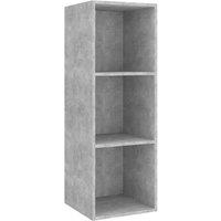 Berkfield Home Wall-mounted TV Cabinet Concrete Grey 37x37x107 cm Engineered Wood | Size: 37 x 37 x 107 cm