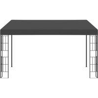 Berkfield Home Wall-mounted Gazebo 3x4 m Anthracite Fabric in Black