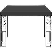 Berkfield Home Wall-mounted Gazebo 3x3x2.5 m Anthracite in Black