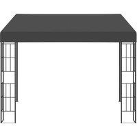 Berkfield Home Wall-mounted Gazebo 3x3 m Anthracite Fabric in Black