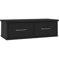 Berkfield Home Wall-mounted Drawer Shelf Black 60x26x18.5 cm Engineered Wood