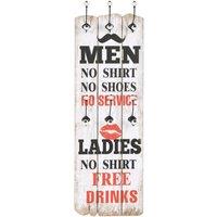 Berkfield Home Wall-mounted Coat Rack with 6 Hooks 120x40 cm MEN