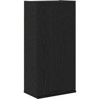 Berkfield Home Wall-mounted Cabinet Black Oak 32x20x67 cm Engineered Wood | Size: 32 x 20 x 67 cm