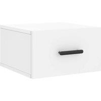 Berkfield Home Wall-mounted Bedside Cabinet White 35x35x20 cm | Size: 35 x 35 x 20 cm