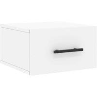 Berkfield Home Wall-mounted Bedside Cabinet White 35x35x20 cm | Size: 35 x 35 x 20 cm