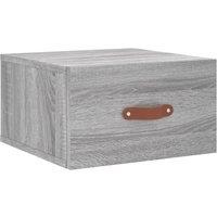 Berkfield Home Wall-mounted Bedside Cabinet Grey Sonoma 35x35x20 cm | Size: 35 x 35 x 20 cm