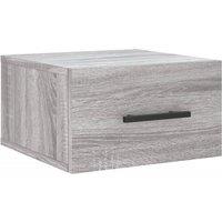 Berkfield Home Wall-mounted Bedside Cabinet Grey Sonoma 35x35x20 cm | Size: 35 x 35 x 20 cm