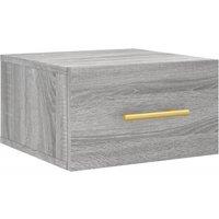 Berkfield Home Wall-mounted Bedside Cabinet Grey Sonoma 35x35x20 cm | Size: 35 x 35 x 20 cm