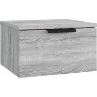 Berkfield Home Wall-mounted Bedside Cabinet Grey Sonoma 34x30x20 cm | Size: 34 x 30 x 20 cm