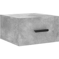 Berkfield Home Wall-mounted Bedside Cabinet Concrete Grey 35x35x20 cm | Size: 35 x 35 x 20 cm