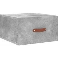 Berkfield Home Wall-mounted Bedside Cabinet Concrete Grey 35x35x20 cm | Size: 35 x 35 x 20 cm