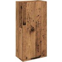 Berkfield Home Wall-mounted Bathroom Cabinet Old Wood 32x20x67 cm in Brown | Size: 32 x 20 x 67 cm