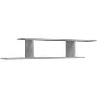 Berkfield Home Wall-Mounted TV Shelf Concrete Grey 125x18x23 cm Engineered Wood | Size: 125 x 18 x 23 cm
