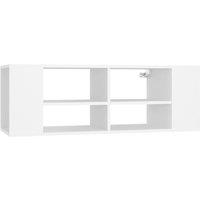 Berkfield Home Wall-Mounted TV Cabinet White 102x35x35 cm Engineered Wood | Size: 102 x 35 x 35 cm