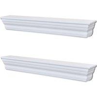 Berkfield Home Wall Shelves Aaliyah 2 pcs White