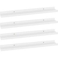 Berkfield Home Wall Shelves 4 pcs White 60x9x3 cm | Size: 60 x 9 x 3 cm