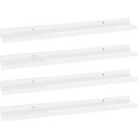 Berkfield Home Wall Shelves 4 pcs High Gloss White 60x9x3 cm | Size: 60 x 9 x 3 cm