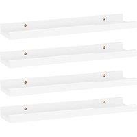 Berkfield Home Wall Shelves 4 pcs High Gloss White 40x9x3 cm | Size: 40 x 9 x 3 cm