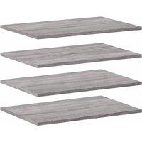 Berkfield Home Wall Shelves 4 pcs Grey Sonoma 60x40x1.5 cm Engineered Wood
