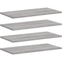 Berkfield Home Wall Shelves 4 pcs Grey Sonoma 60x30x1.5 cm Engineered Wood