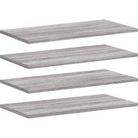 Berkfield Home Wall Shelves 4 pcs Grey Sonoma 60x20x1.5 cm Engineered Wood