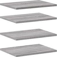 Berkfield Home Wall Shelves 4 pcs Grey Sonoma 40x30x1.5 cm Engineered Wood