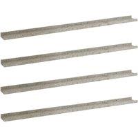 Berkfield Home Wall Shelves 4 pcs Concrete Grey 115x9x3 cm | Size: 115 x 9 x 3 cm