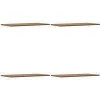 Berkfield Home Wall Shelves 4 pcs Artisan Oak 60x30x1.5 cm Engineered Wood in Brown