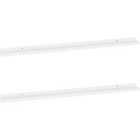 Berkfield Home Wall Shelves 2 pcs White 115x9x3 cm | Size: 115 x 9 x 3 cm
