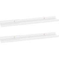 Berkfield Home Wall Shelves 2 pcs High Gloss White 60x9x3 cm | Size: 60 x 9 x 3 cm