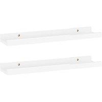 Berkfield Home Wall Shelves 2 pcs High Gloss White 40x9x3 cm | Size: 40 x 9 x 3 cm