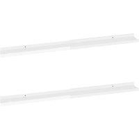 Berkfield Home Wall Shelves 2 pcs High Gloss White 100x9x3 cm | Size: 100 x 9 x 3 cm