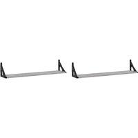 Berkfield Home Wall Shelves 2 pcs Grey Sonoma 80x15x15.5 cm Engineered wood