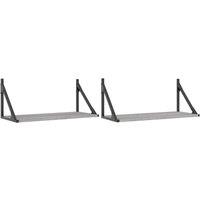 Berkfield Home Wall Shelves 2 pcs Grey Sonoma 60x25x25.5 cm Engineered wood