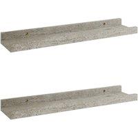 Berkfield Home Wall Shelves 2 pcs Concrete Grey 40x9x3 cm | Size: 40 x 9 x 3 cm