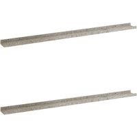Berkfield Home Wall Shelves 2 pcs Concrete Grey 115x9x3 cm | Size: 115 x 9 x 3 cm