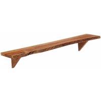 Berkfield Home Wall Shelves 2 pcs 110x20x18 cm Solid Wood Acacia in Brown | Size: 110 x 20 x 18 cm