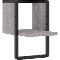 Berkfield Home Wall Shelf with Bar Grey Sonoma 20x25x30 cm | Size: 20 x 25 x 30 cm