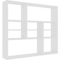 Berkfield Home Wall Shelf White 90x16x78 cm Engineered Wood | Size: 90 x 16 x 78 cm