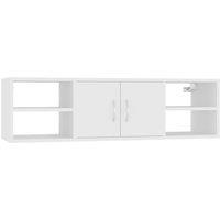 Berkfield Home Wall Shelf White 102x30x29 cm Engineered Wood | Size: 102 x 30 x 29 cm