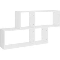 Berkfield Home Wall Shelf White 100x18x53 cm Engineered Wood | Size: 100 x 18 x 53 cm