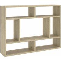 Berkfield Home Wall Shelf Sonoma Oak 75x16x55 cm Engineered Wood in Brown | Size: 75 x 16 x 55 cm