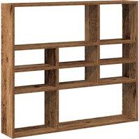 Berkfield Home Wall Shelf Old Wood 90x16x78 cm Engineered Wood in Brown | Size: 90 x 16 x 78 cm