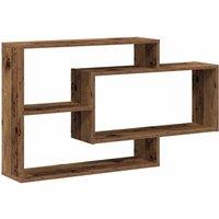 Berkfield Home Wall Shelf Old Wood 104x20x58.5 cm Engineered Wood in Brown